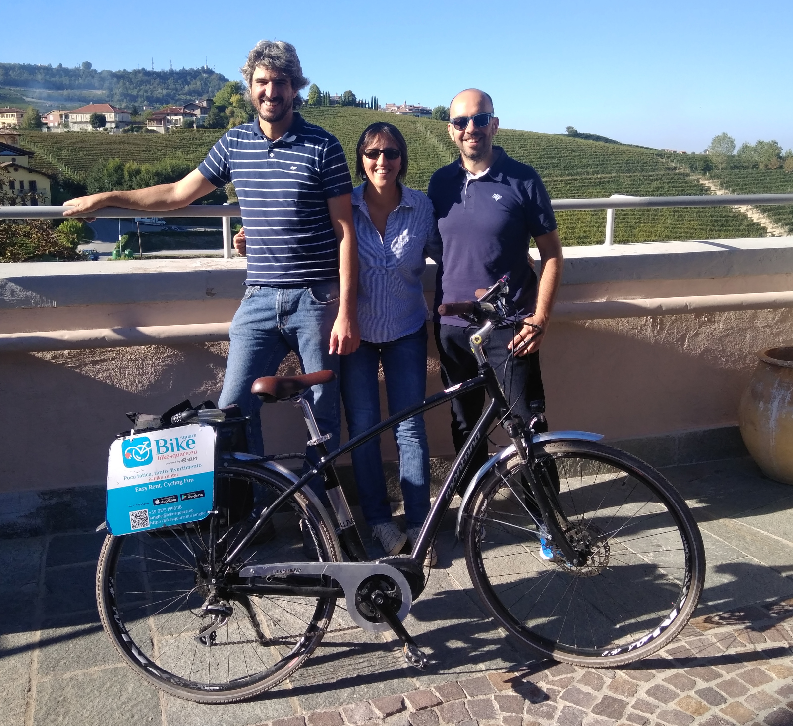 Soci fondatori di BikeSquare: Massimo Infunti, Lucia Savino e Alberto Riva